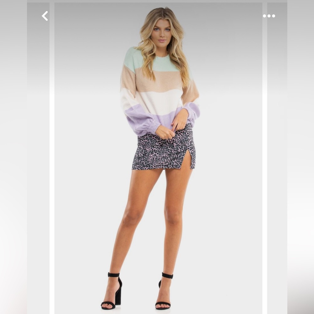 For love & lemons knit Color block sweater
